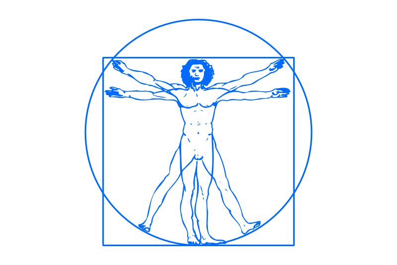 The Vitruvian Man drawing